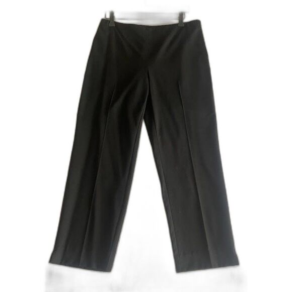 St John Caviar Cropped Ankle Pants Slacks Women Size 8 Black - Picture 1 of 9